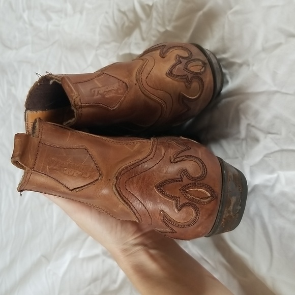 Leather Western Ankle Boots - Picture 4 of 8